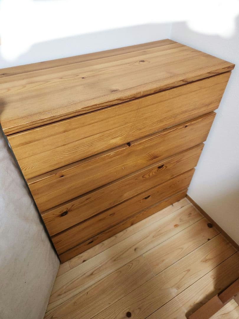 無印良品　パイン材 4段　チェスト