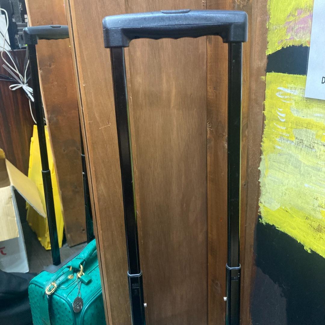 ▼JRA オーストリッチ　キャリーバッグ　グリーン　日本製　レザー　鍵付き