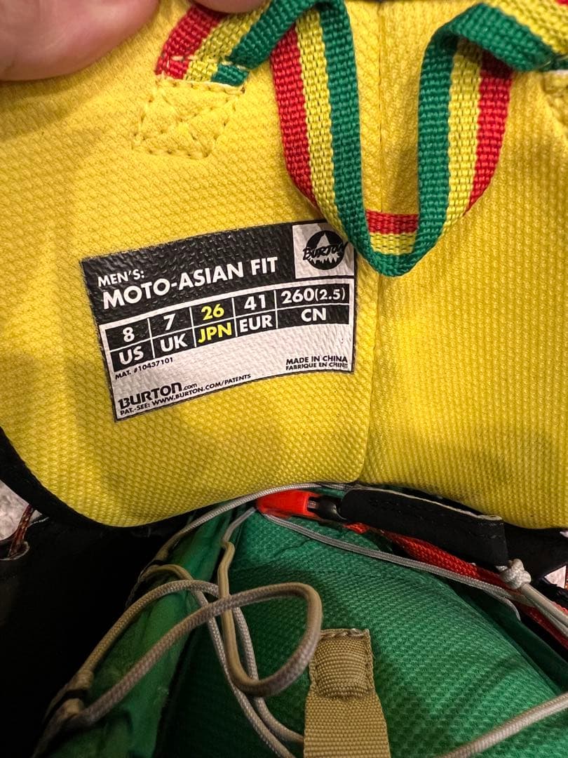 バートン　スノーボードブーツ 黒/緑/黄