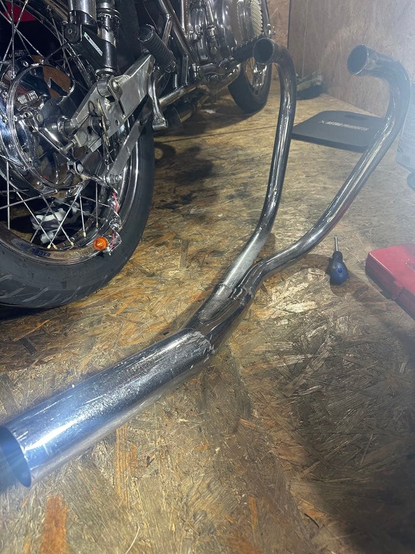 GS400 ヨシムラタイプマフラー　二重構造　当時物