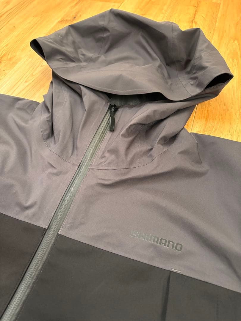 シマノ　RA-025W ショートレインジャケット XL チャコールブラック