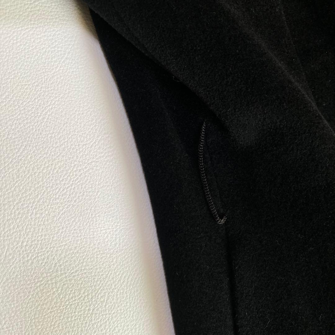 美品 MEMOEY オンワード樫山 ロングコート アンゴラ フォックス 黒 L