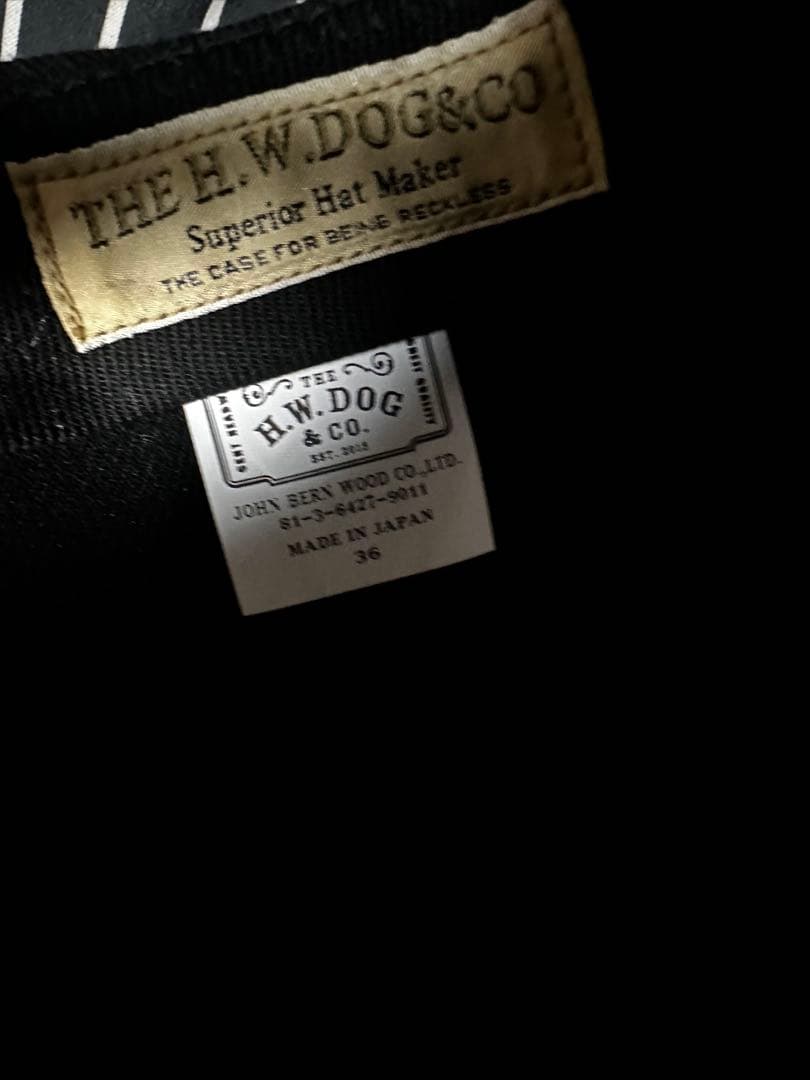 H.W.DOG&CO. ブラックキャップ サイズ36