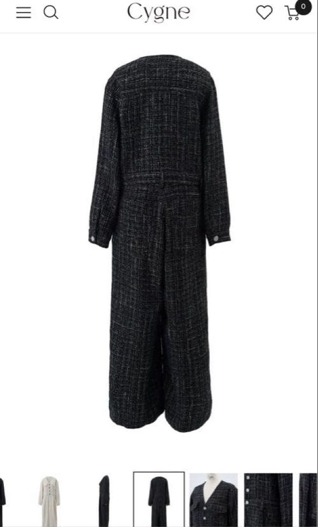 シーニュ　Cygne ツイードオールインワン