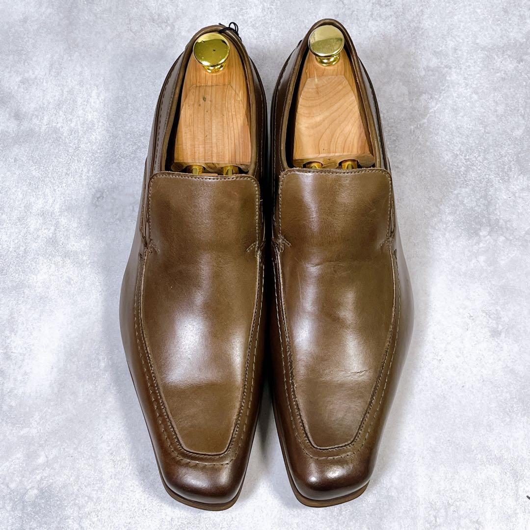 ☆新品☆【キャサリンハムネット】ドレスシューズ (24.5) ロングノーズ　茶