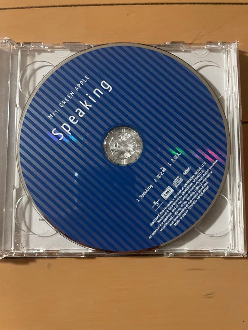 Mrs. GREEN APPLE Speaking初回限定版