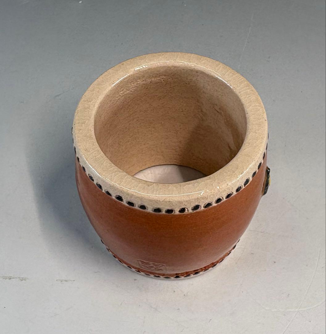 【中古品】高野昭阿弥造　色絵横笛香合　吉向孝造　太鼓蓋置〈税込•送料込〉笛や太鼓