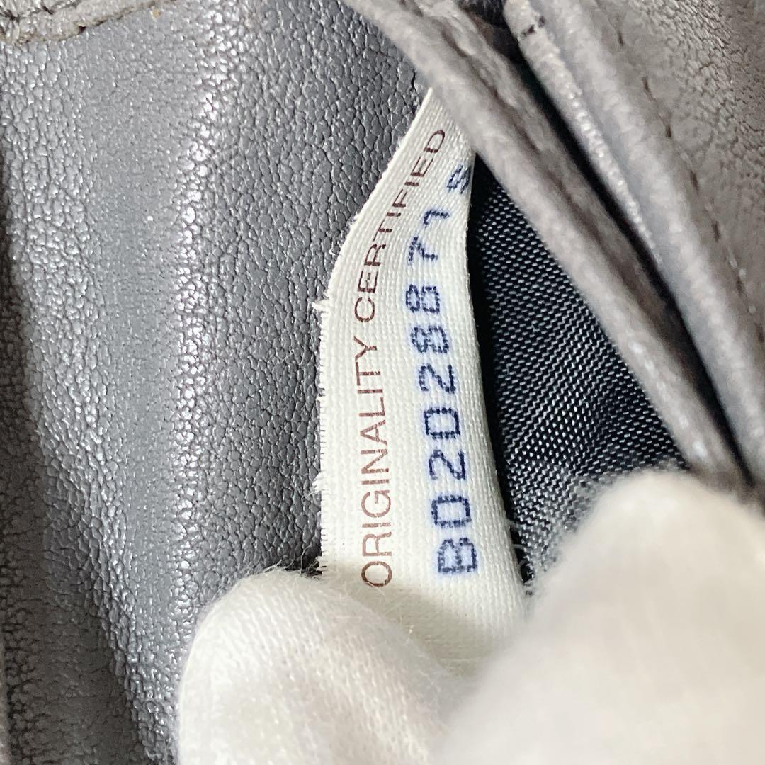 未使用BOTTEGA VENETA ボッテガヴェネタ レザー二つ折り財布　グレー