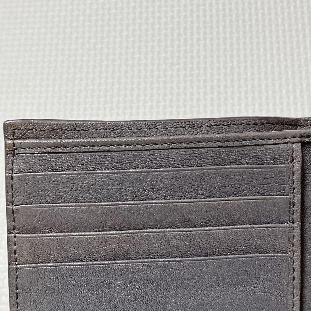未使用BOTTEGA VENETA ボッテガヴェネタ レザー二つ折り財布　グレー