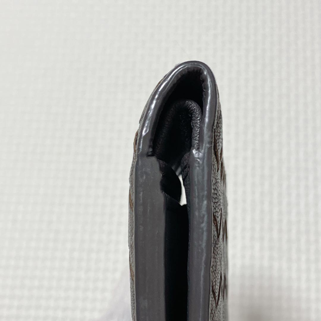 未使用BOTTEGA VENETA ボッテガヴェネタ レザー二つ折り財布　グレー