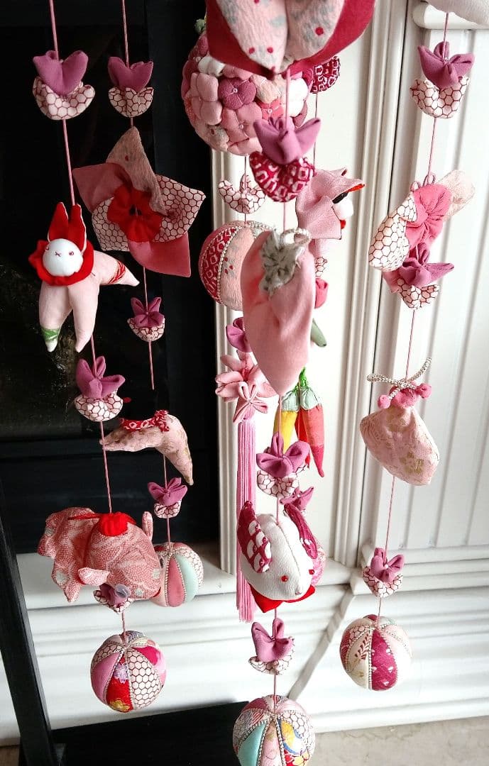 吊るし飾り　吊るし雛　ちりめん細工　ハンドメイド　ひな祭り