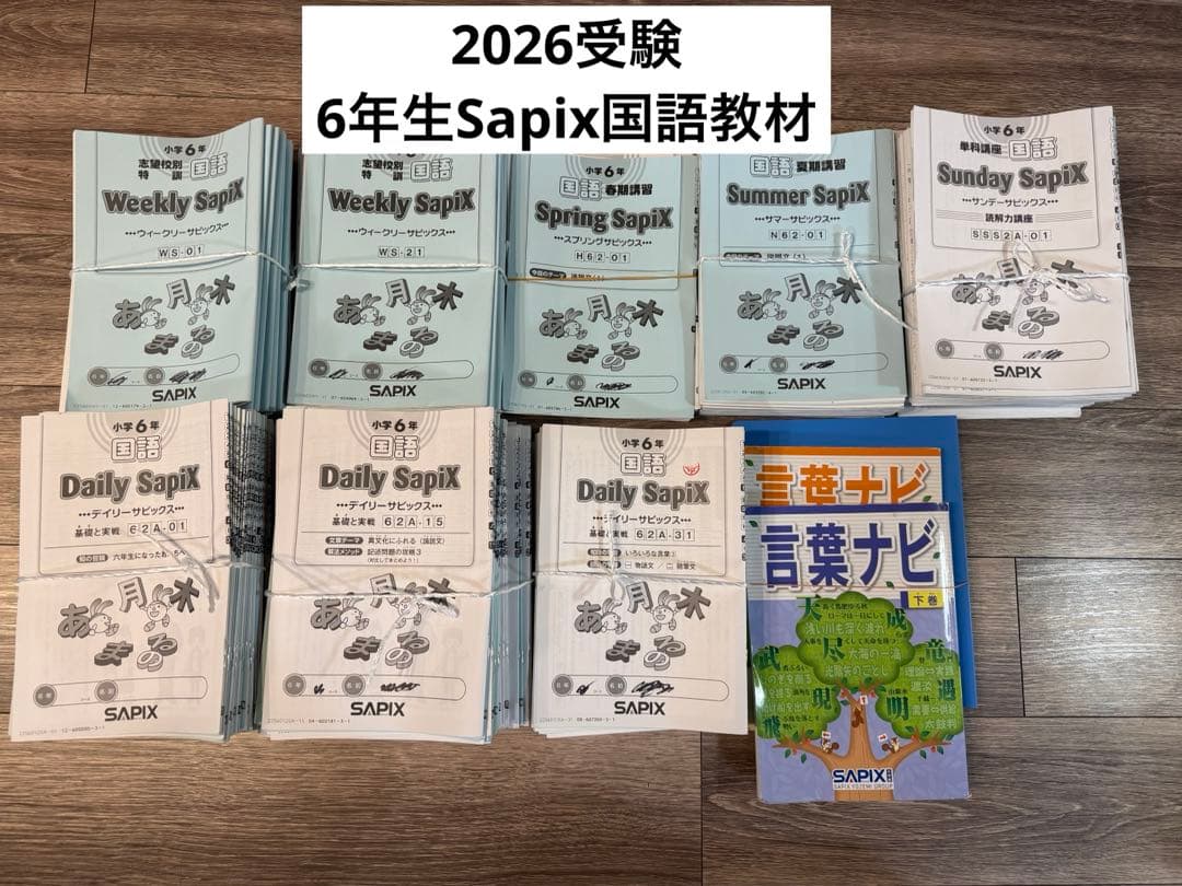 最新2025年版　6年生Sapix国語教材