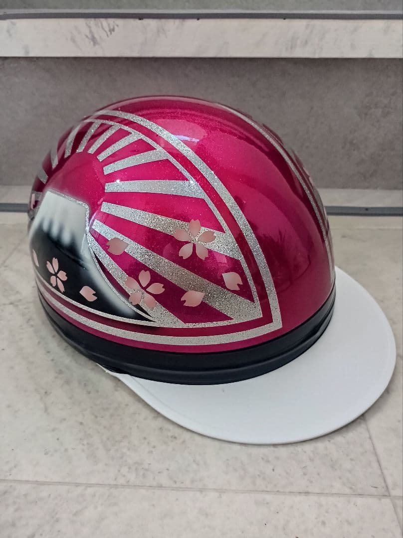 カスタムコルク半　Candyピンク富士日章　シルバーラメ　桜花