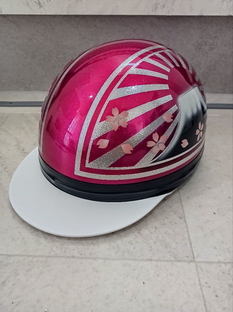 カスタムコルク半　Candyピンク富士日章　シルバーラメ　桜花