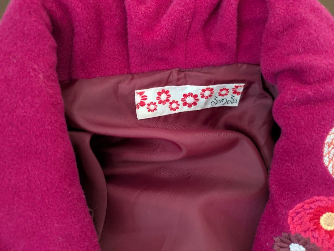 ふりふ 刺繍入りポンチョ ケープ マント コート 羽織 和装 洋服