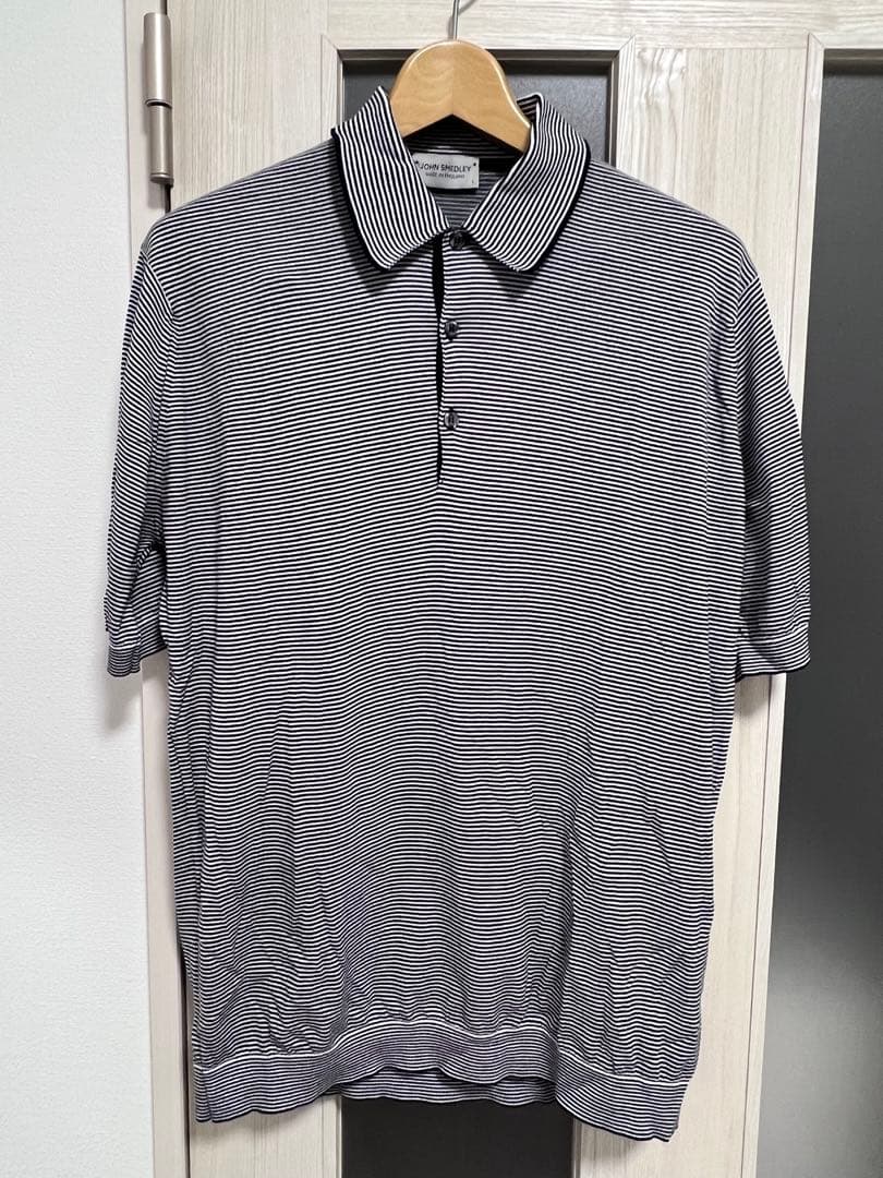 JOHN SMEDLEY ボーダーポロニット半袖