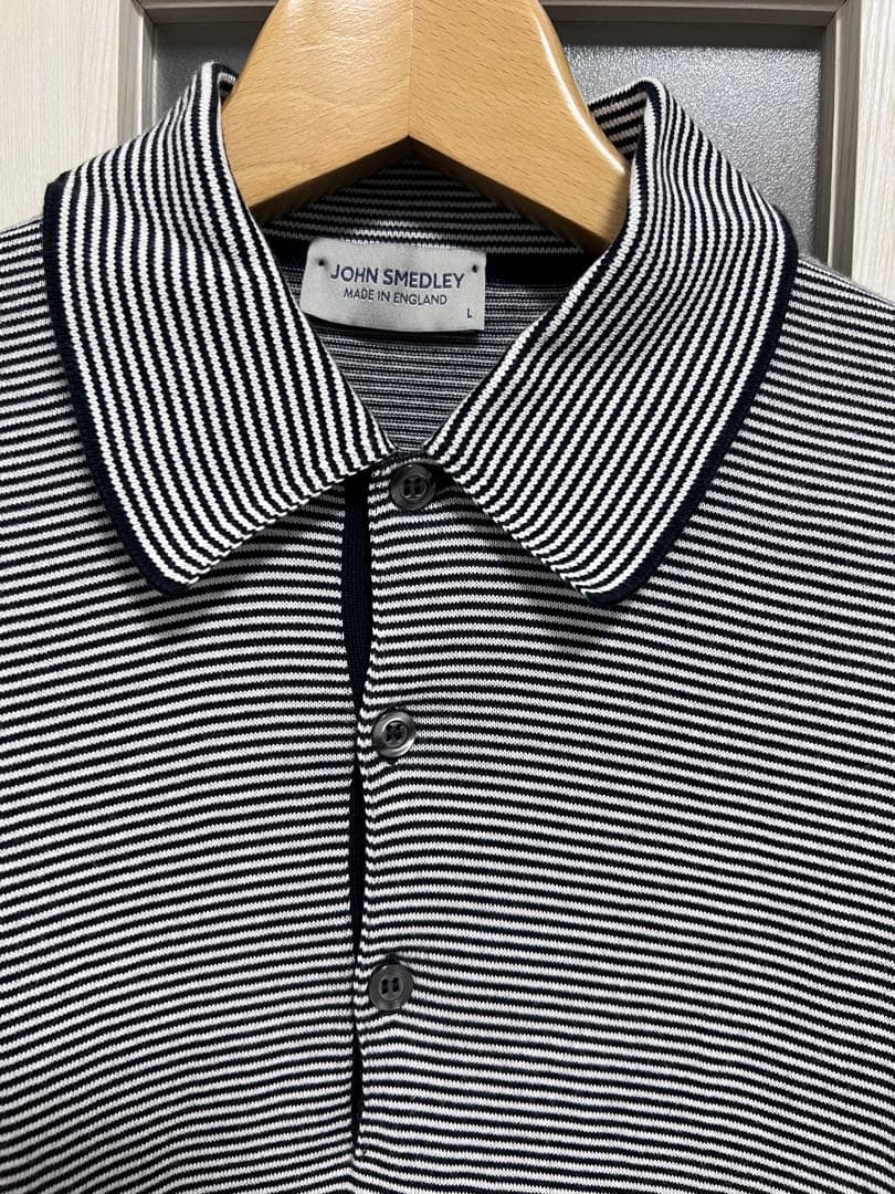 JOHN SMEDLEY ボーダーポロニット半袖