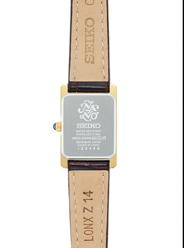 値下げ　セイコー　稼働品　ナノユニバース　ブラウン　ゴールド　腕時計