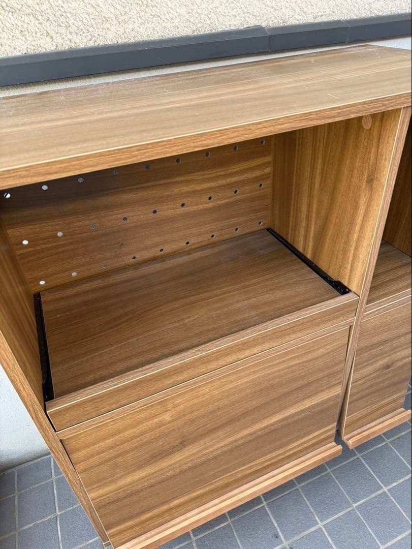 トニー　幅81 フラップ扉付き木製レンジ台　レンジボード　食器棚