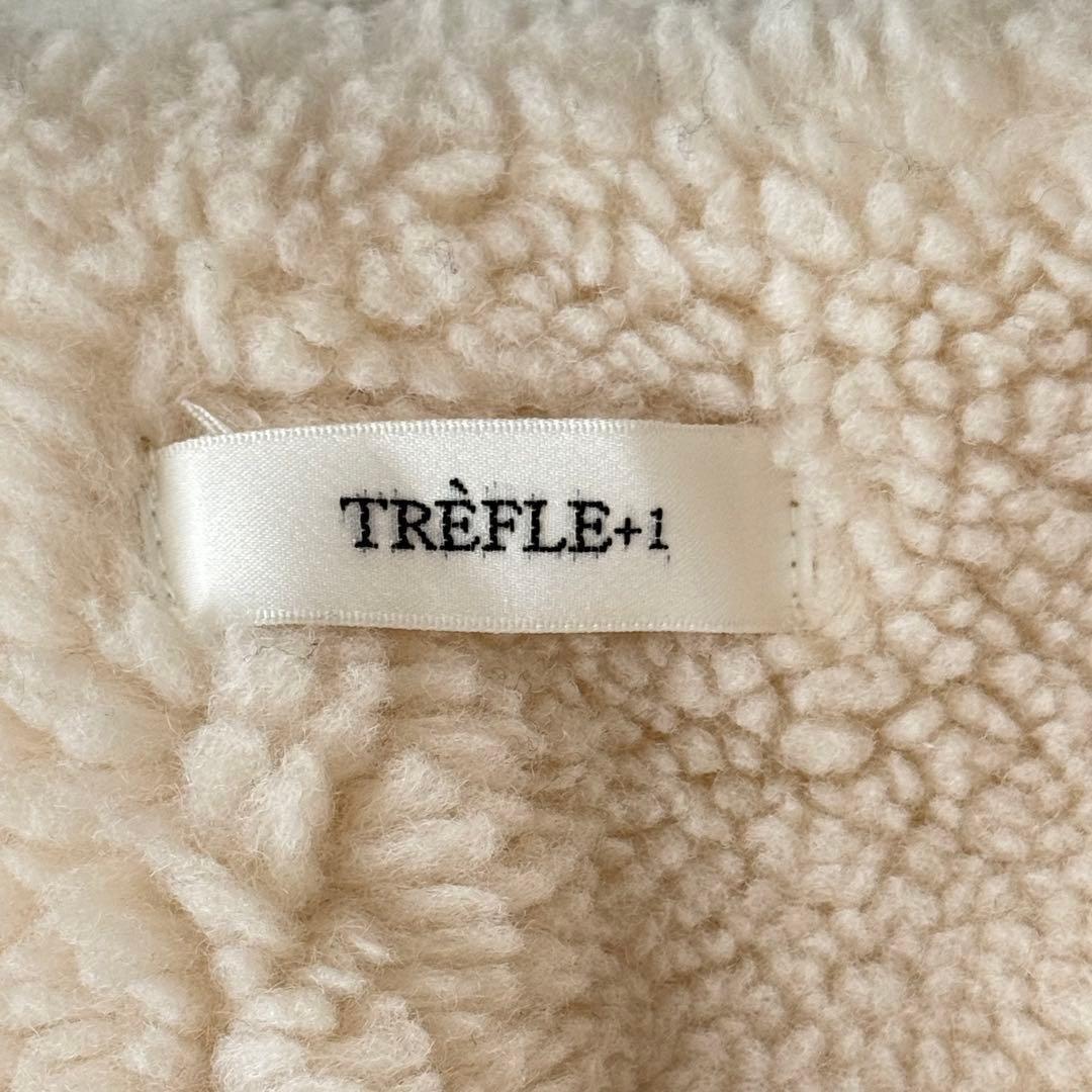 Trefle+1 トレフルプラスワン クマケープ ポンチョ ホワイト もこもこ