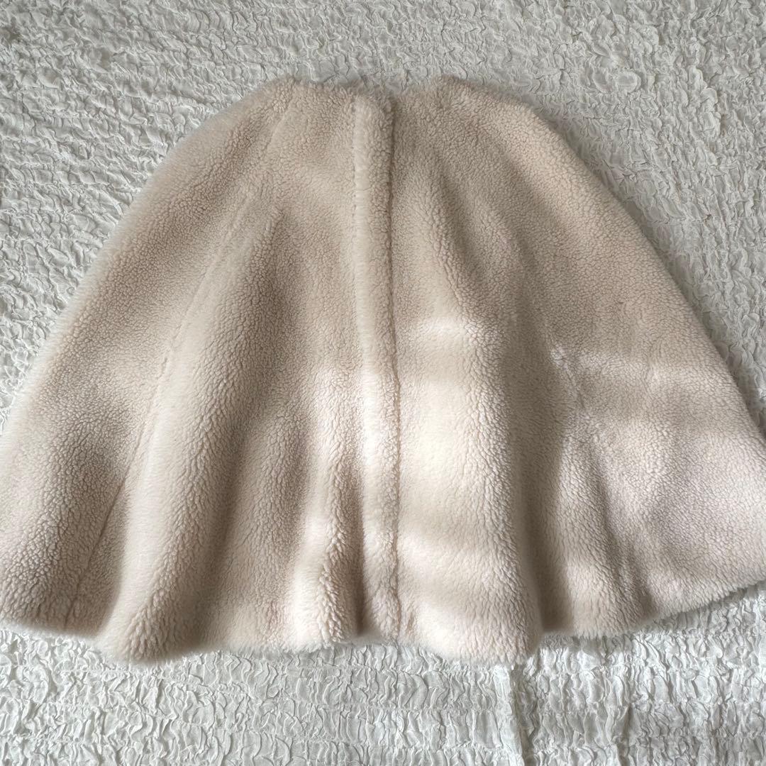 Trefle+1 トレフルプラスワン クマケープ ポンチョ ホワイト もこもこ