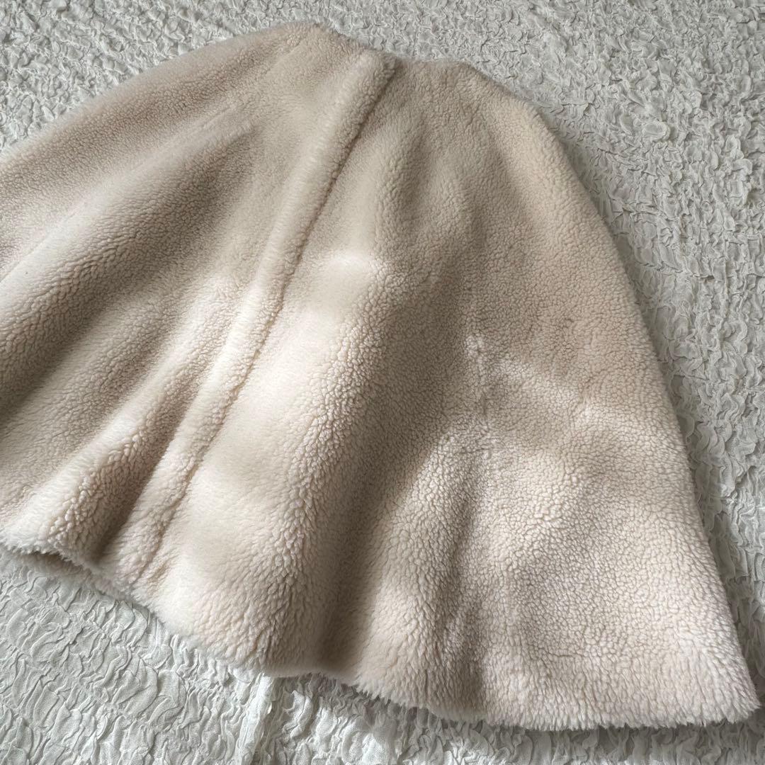 Trefle+1 トレフルプラスワン クマケープ ポンチョ ホワイト もこもこ