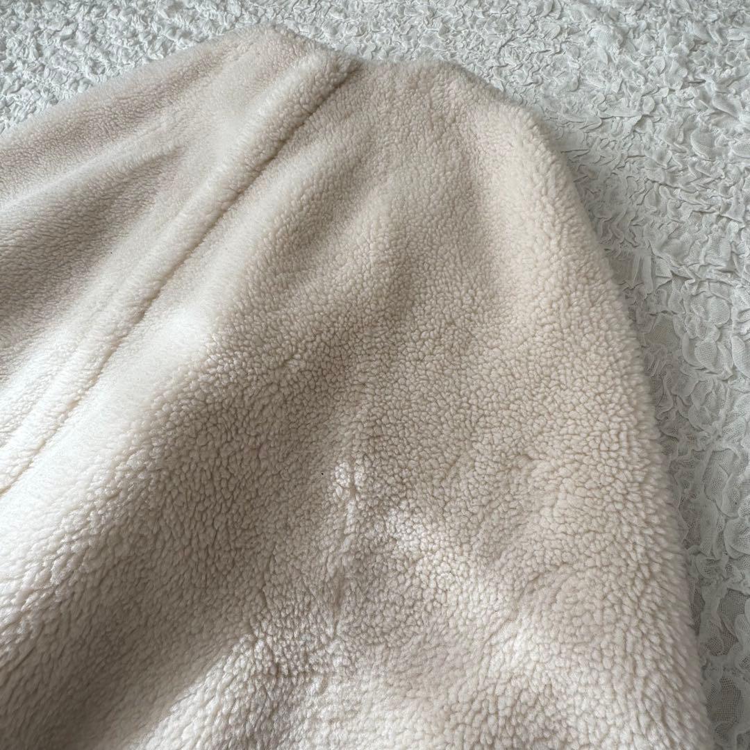 Trefle+1 トレフルプラスワン クマケープ ポンチョ ホワイト もこもこ