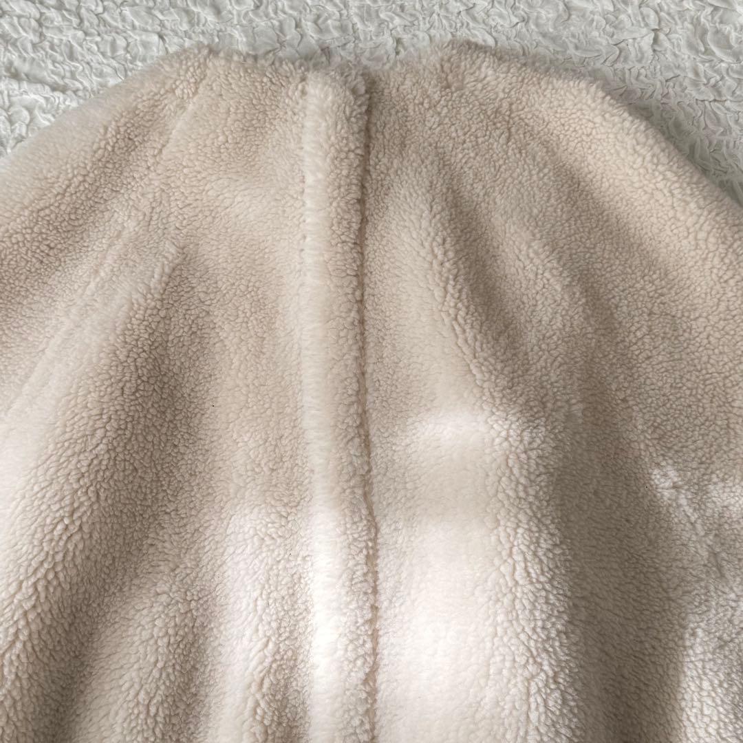 Trefle+1 トレフルプラスワン クマケープ ポンチョ ホワイト もこもこ