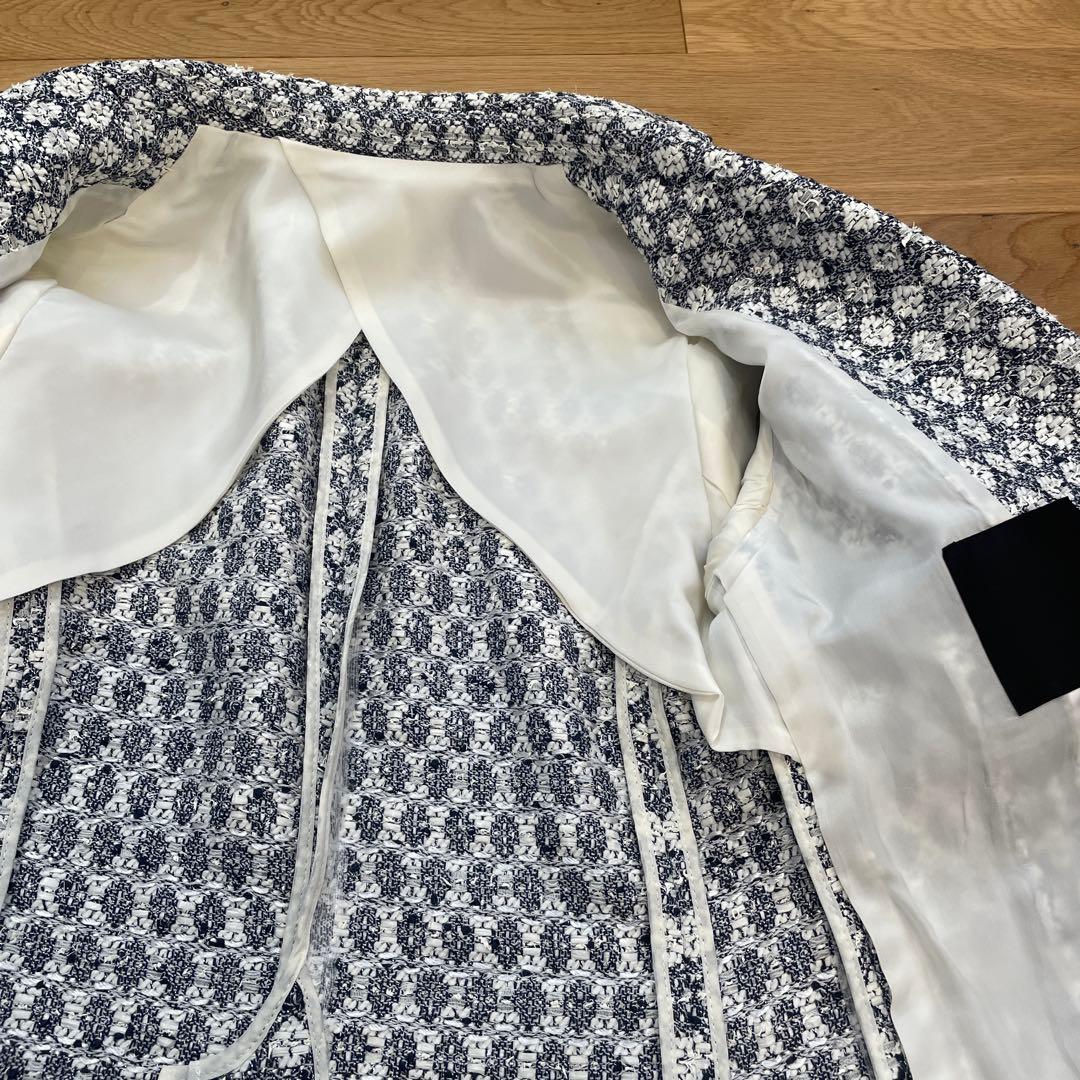 ダブルスタンダード ラメ糸ジャガードテーラードジャケット