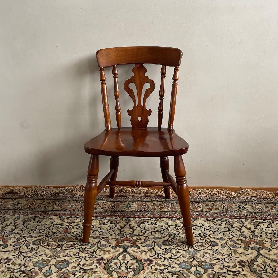 ③ コスガ家具　ウィンザーチェア　パイン材　ダイニングチェア