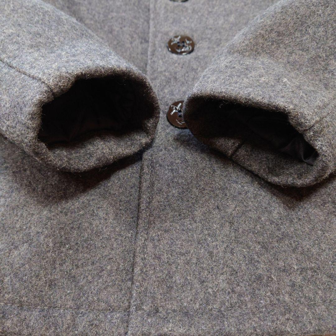 ヴィンテージSchott ウール シングルピーコート グレー未使用に近い 40
