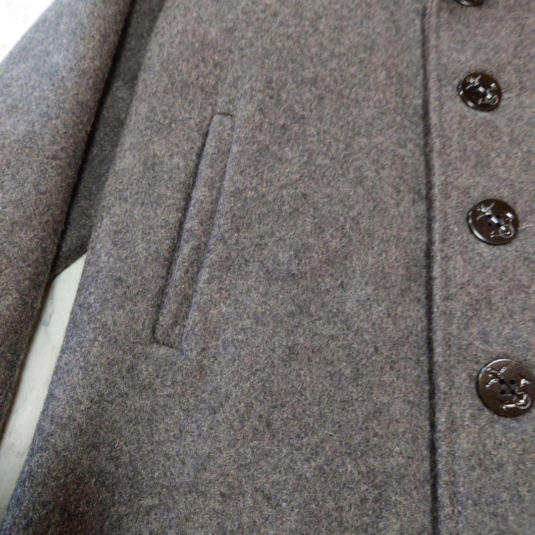 ヴィンテージSchott ウール シングルピーコート グレー未使用に近い 40