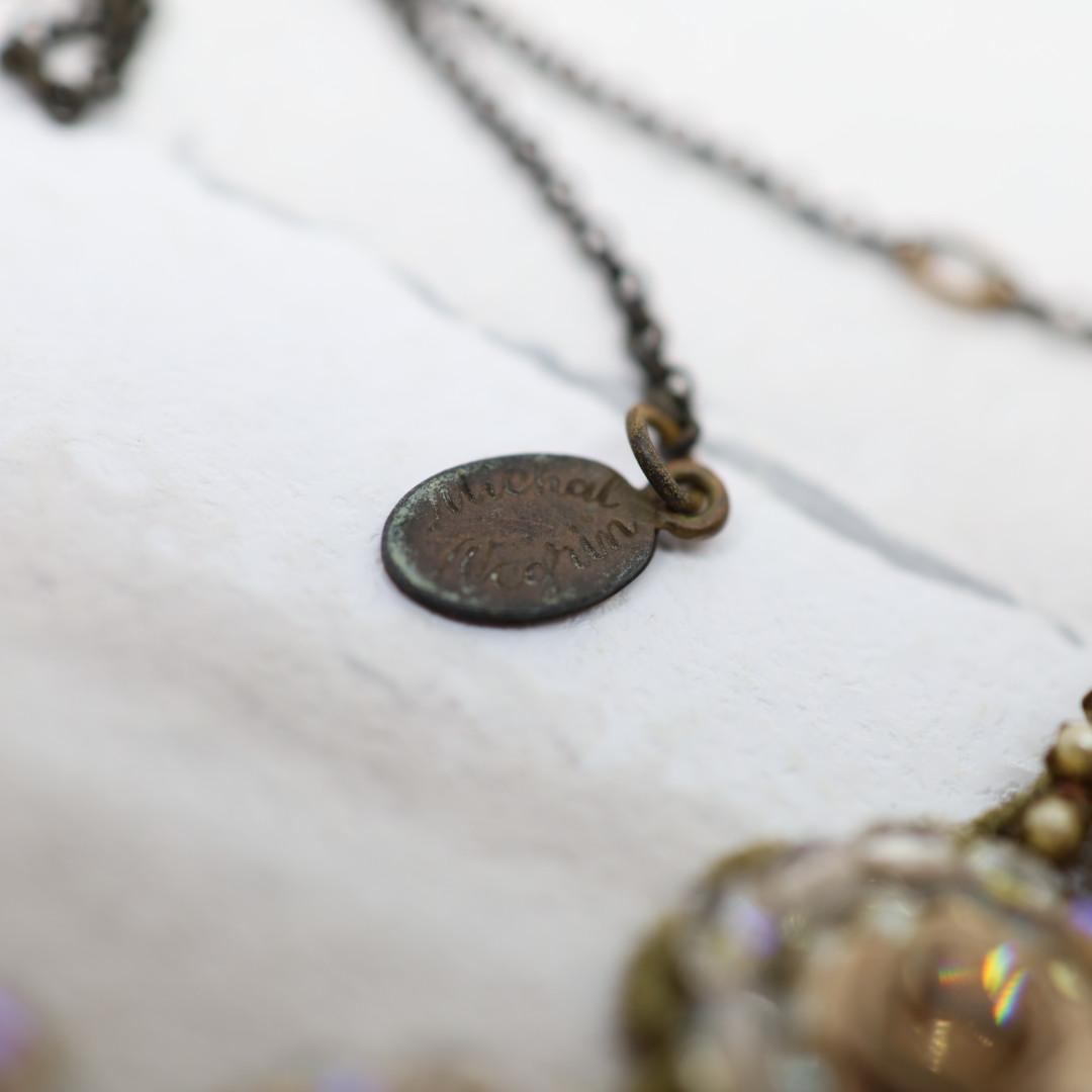 希少 ミハエルネグリン ネックレス フラワーモチーフ ラインストーン