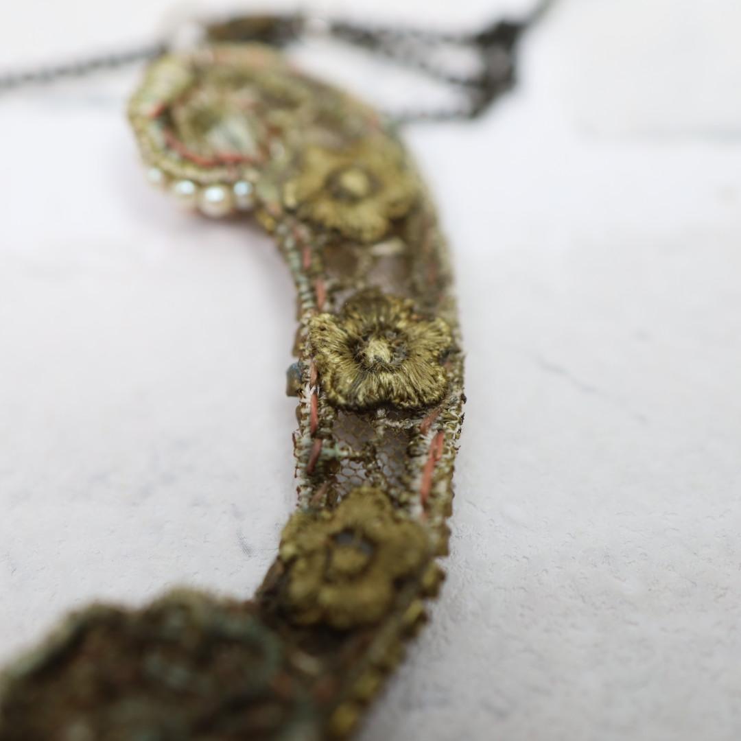 希少 ミハエルネグリン ネックレス フラワーモチーフ ラインストーン