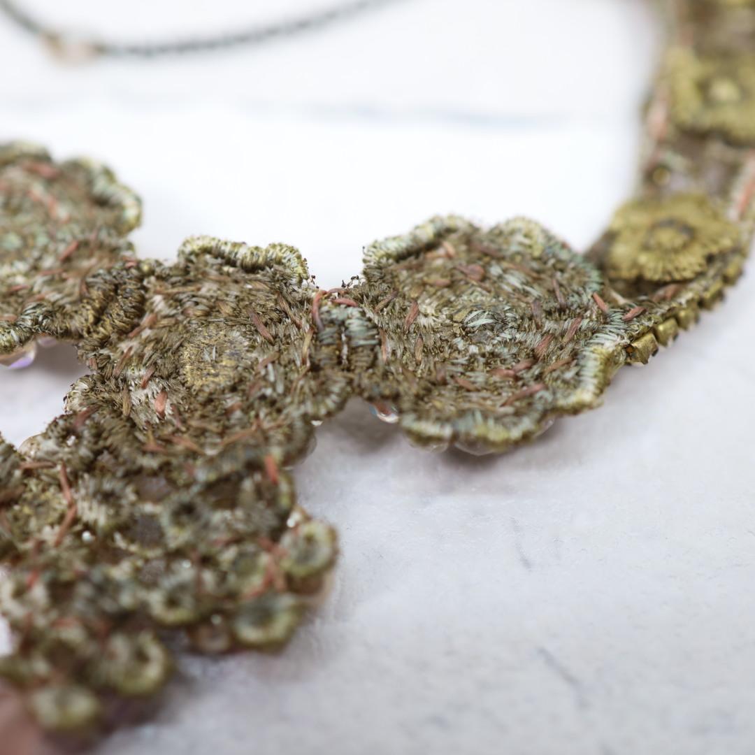 希少 ミハエルネグリン ネックレス フラワーモチーフ ラインストーン