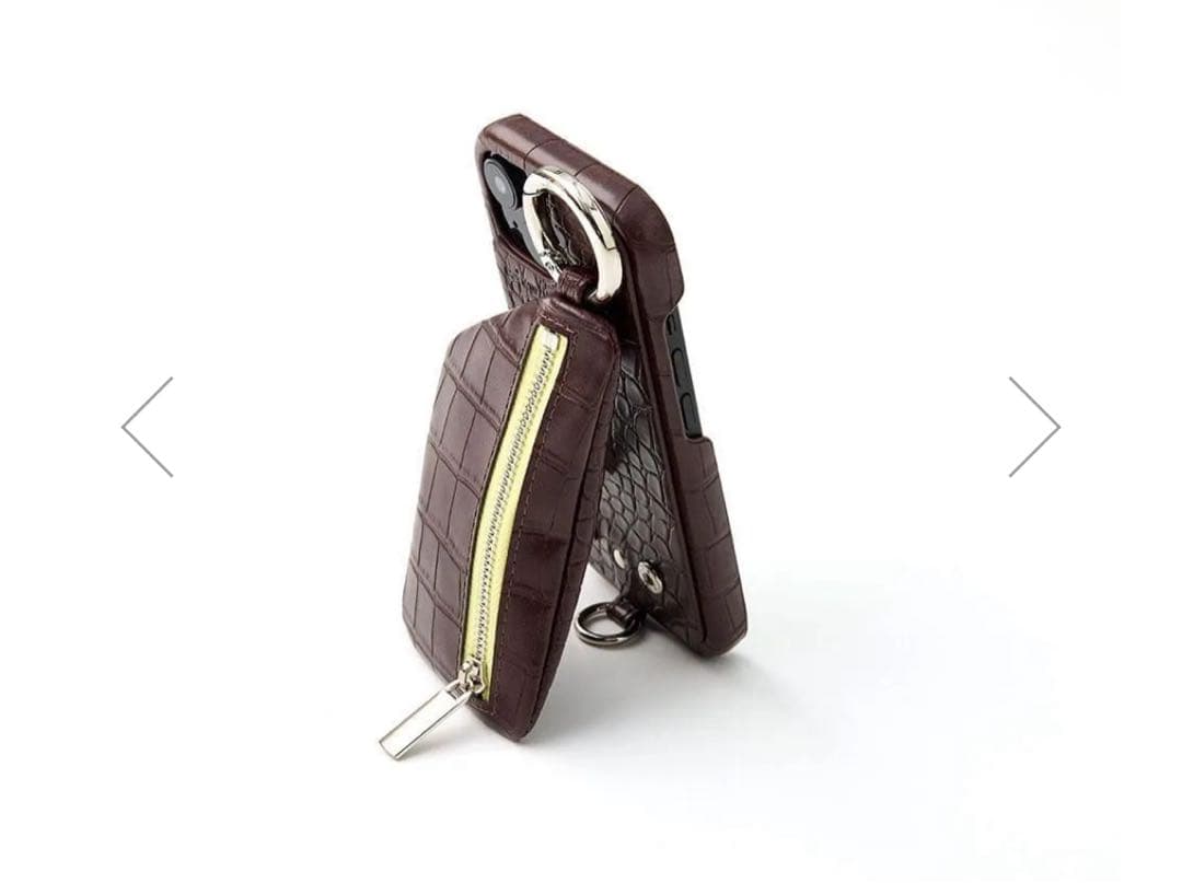 ajew iPhone15Pro espresso エジュー クロコ 茶色