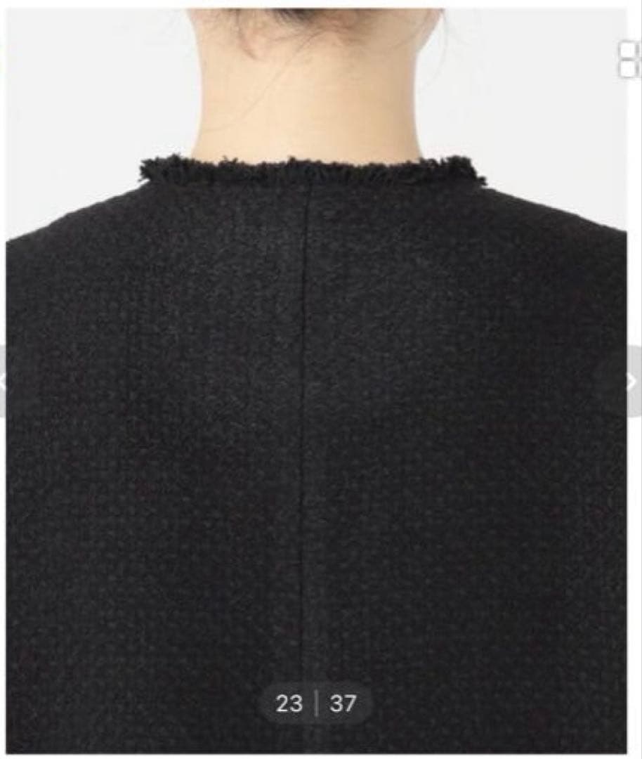 新品　L'ESSAGE GIOLICAツイードBIGジャケット　ブラック