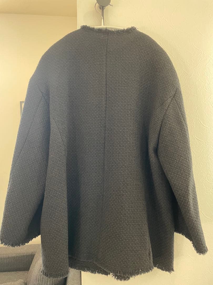 新品　L'ESSAGE GIOLICAツイードBIGジャケット　ブラック