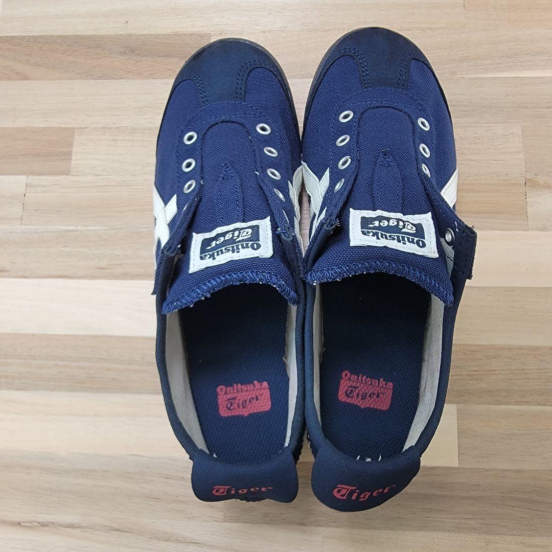 オニツカタイガー メキシコ 66 スリッポン ネイビー 24.5cm