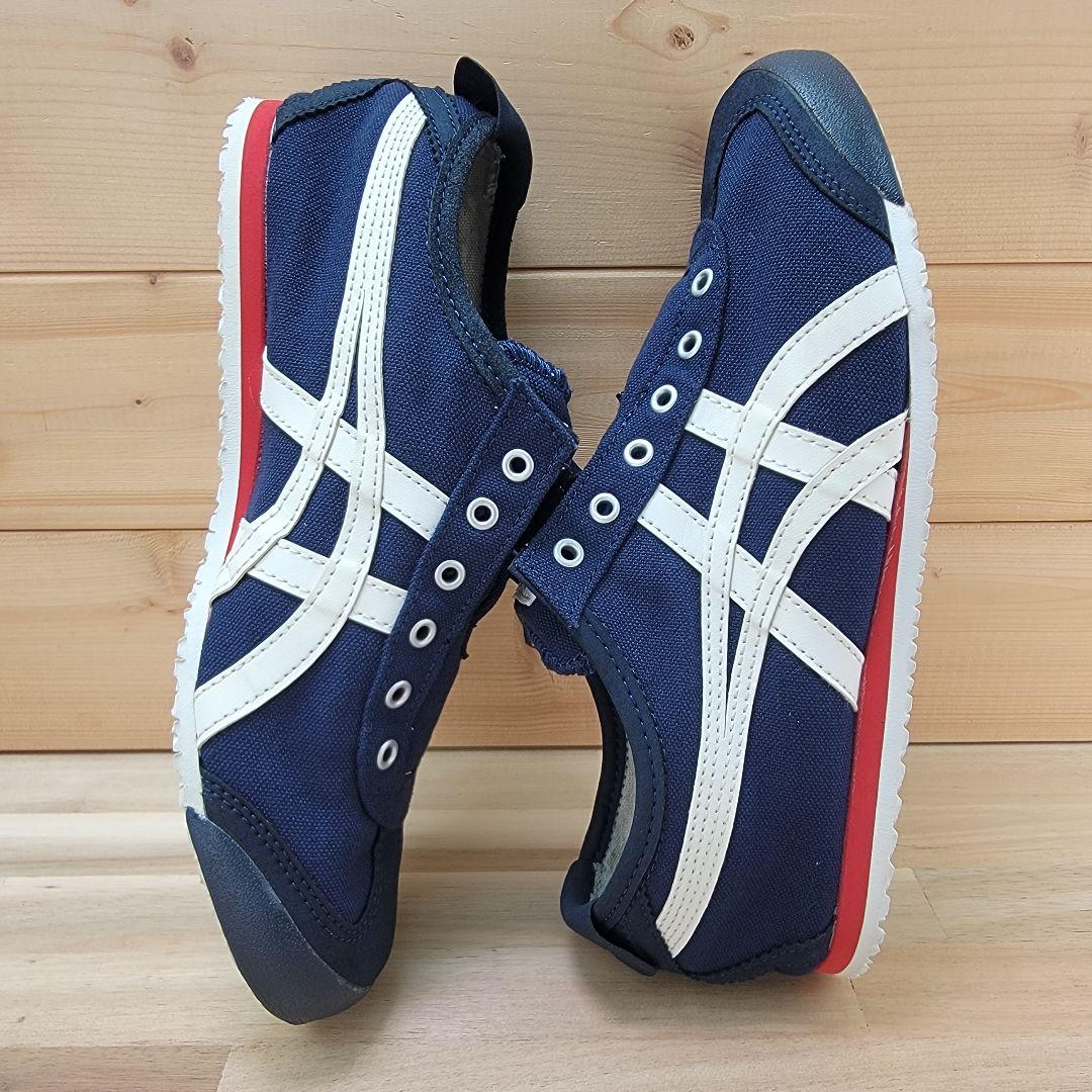 オニツカタイガー メキシコ 66 スリッポン ネイビー 24.5cm