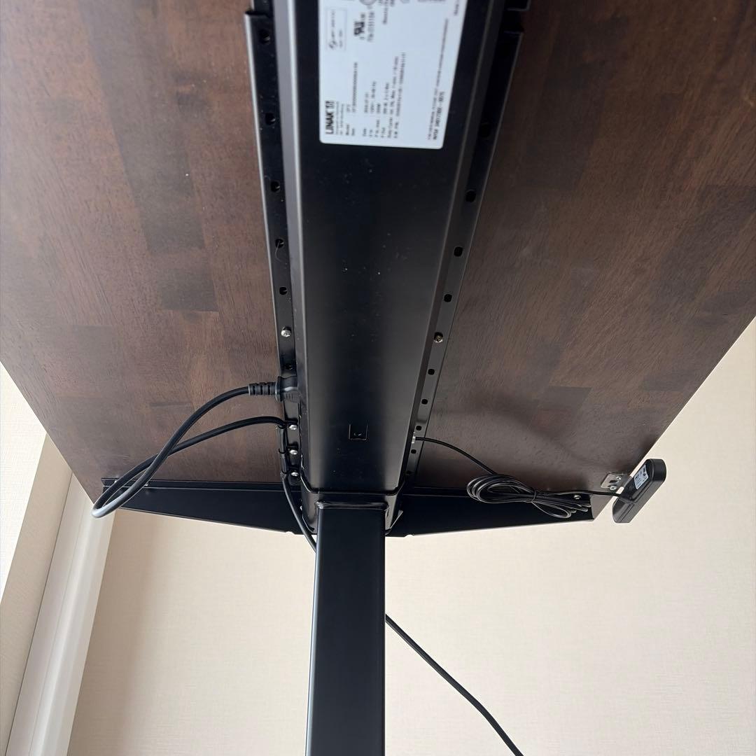 【超美品】kanademono 昇降式デスク ブラックブラウン 最終価格