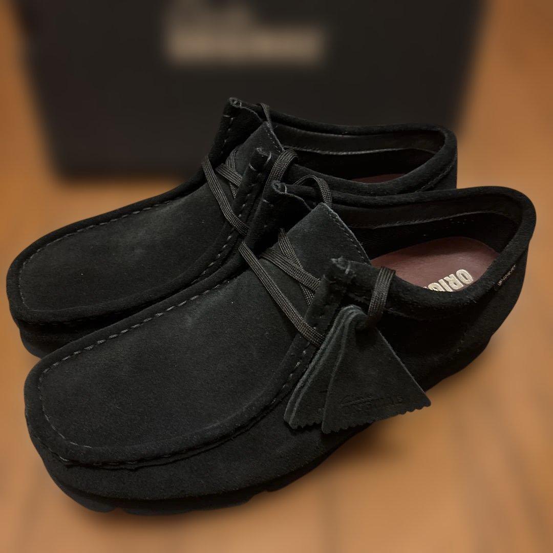 クラークス　ワラビーゴアテックス UK7 1/2 ブラックスエード　美品