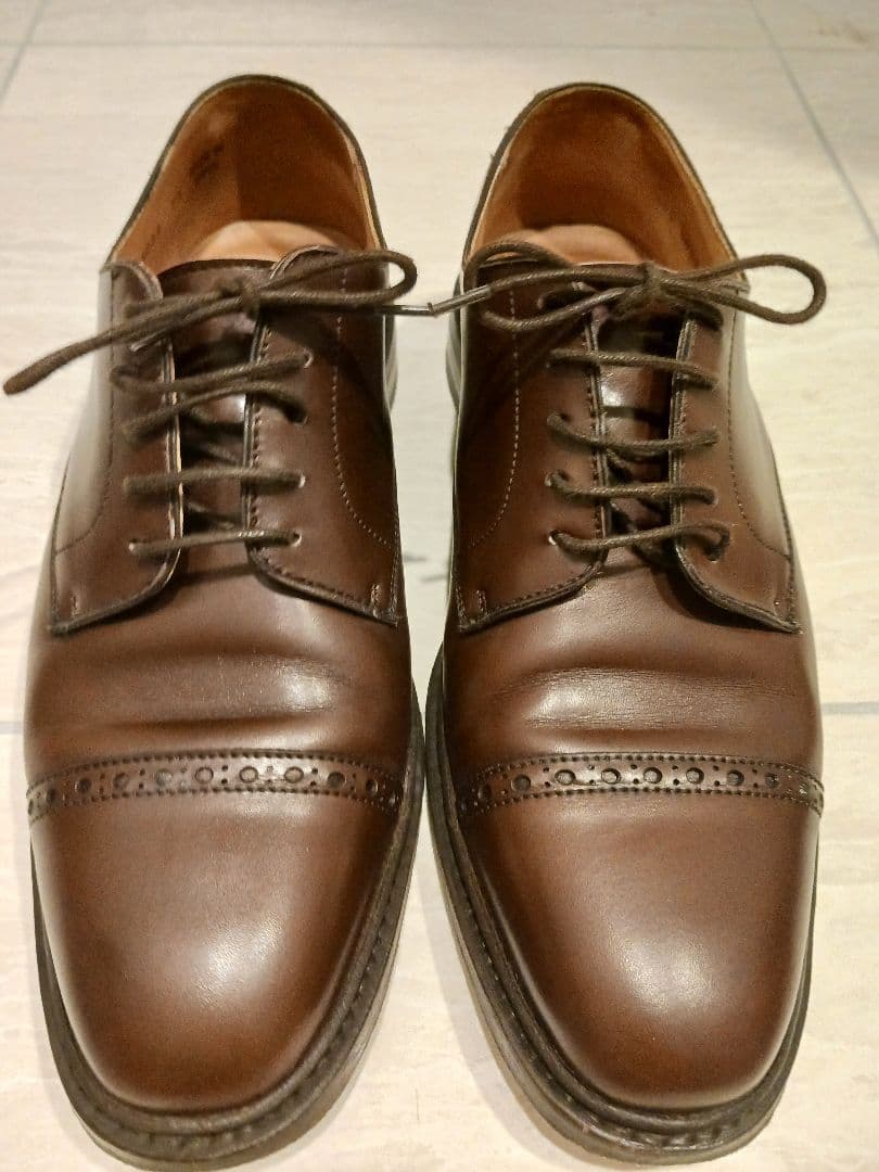 ダークブラウン レザー ビジネスシューズ