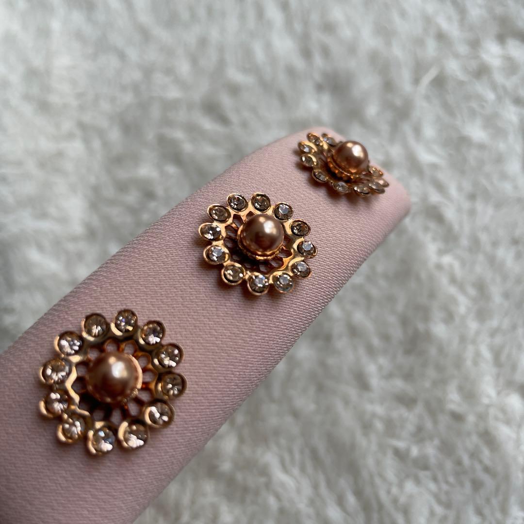 ACCA 希少★ ピンク パール バレッタ フラワー 花