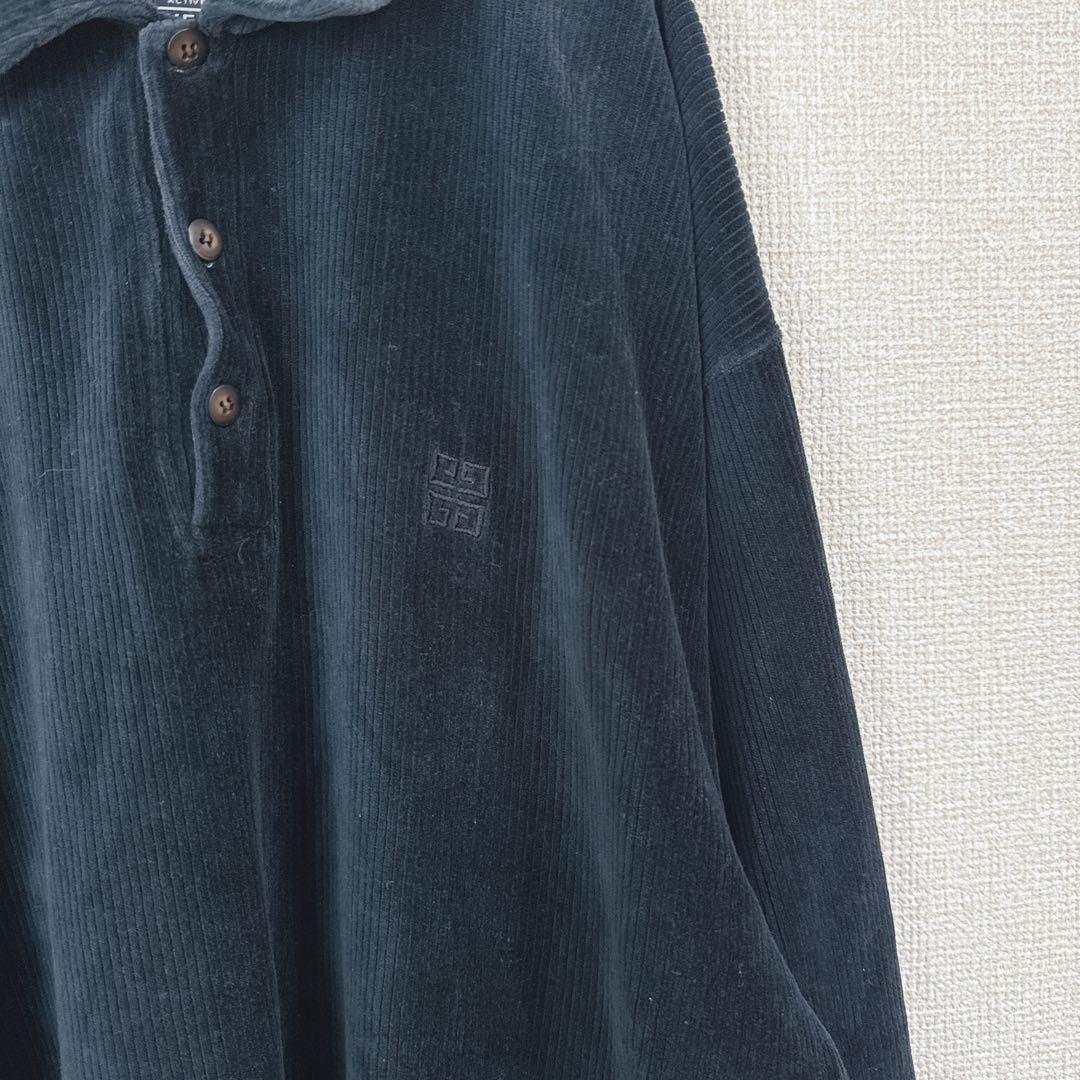 【ジバンシー】ベロアポロシャツ ビンテージ 90s アクティブウェア 古着 L