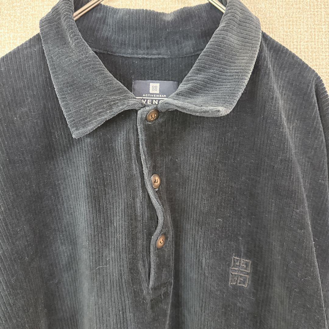 【ジバンシー】ベロアポロシャツ ビンテージ 90s アクティブウェア 古着 L
