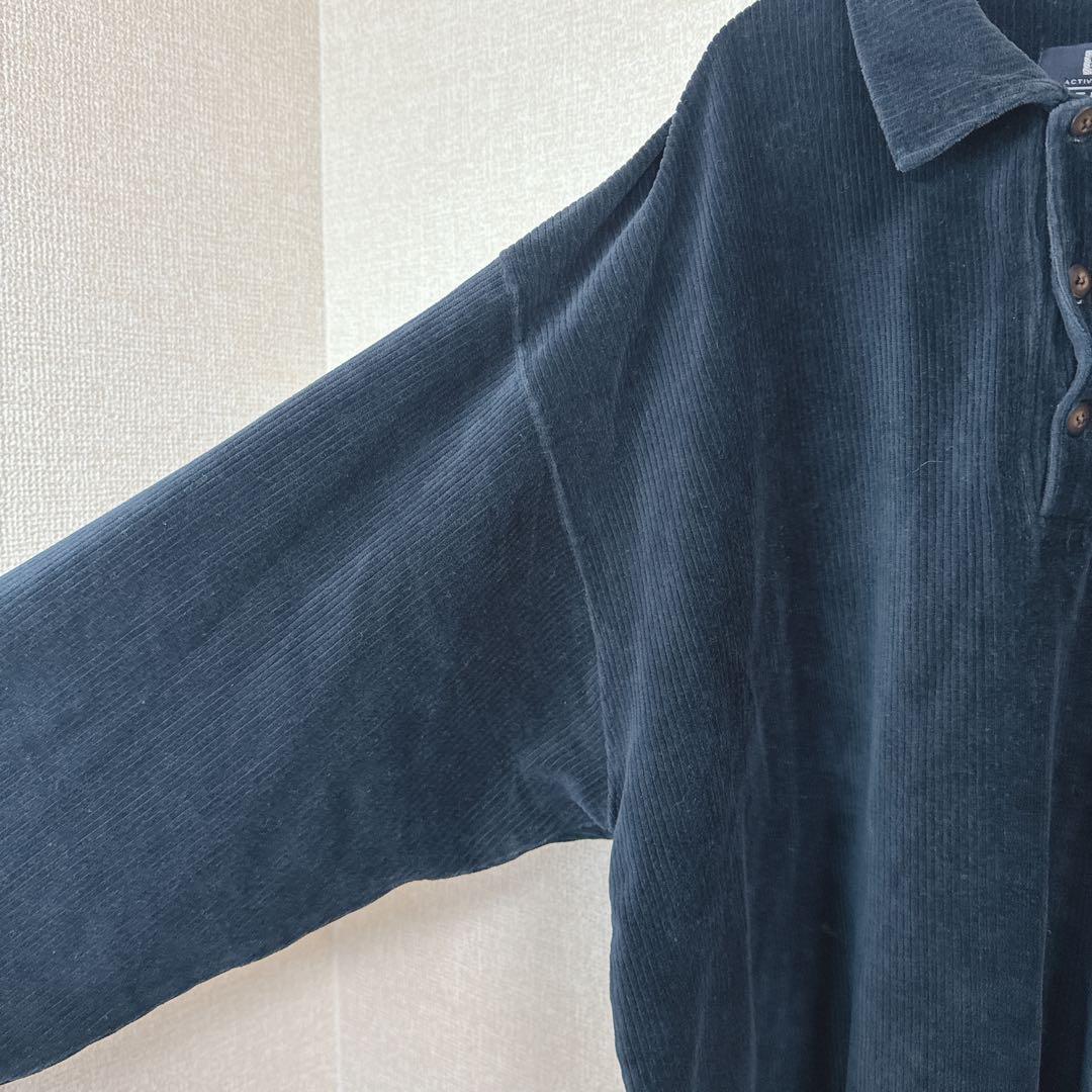 【ジバンシー】ベロアポロシャツ ビンテージ 90s アクティブウェア 古着 L