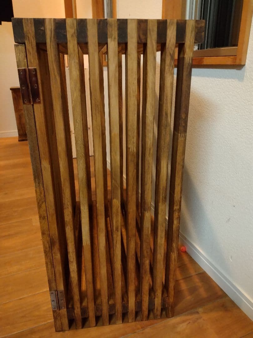 木製　ハンドメイド　オーダー　ワトコオイル　水槽台　アクアラック　ベンチシェルフ