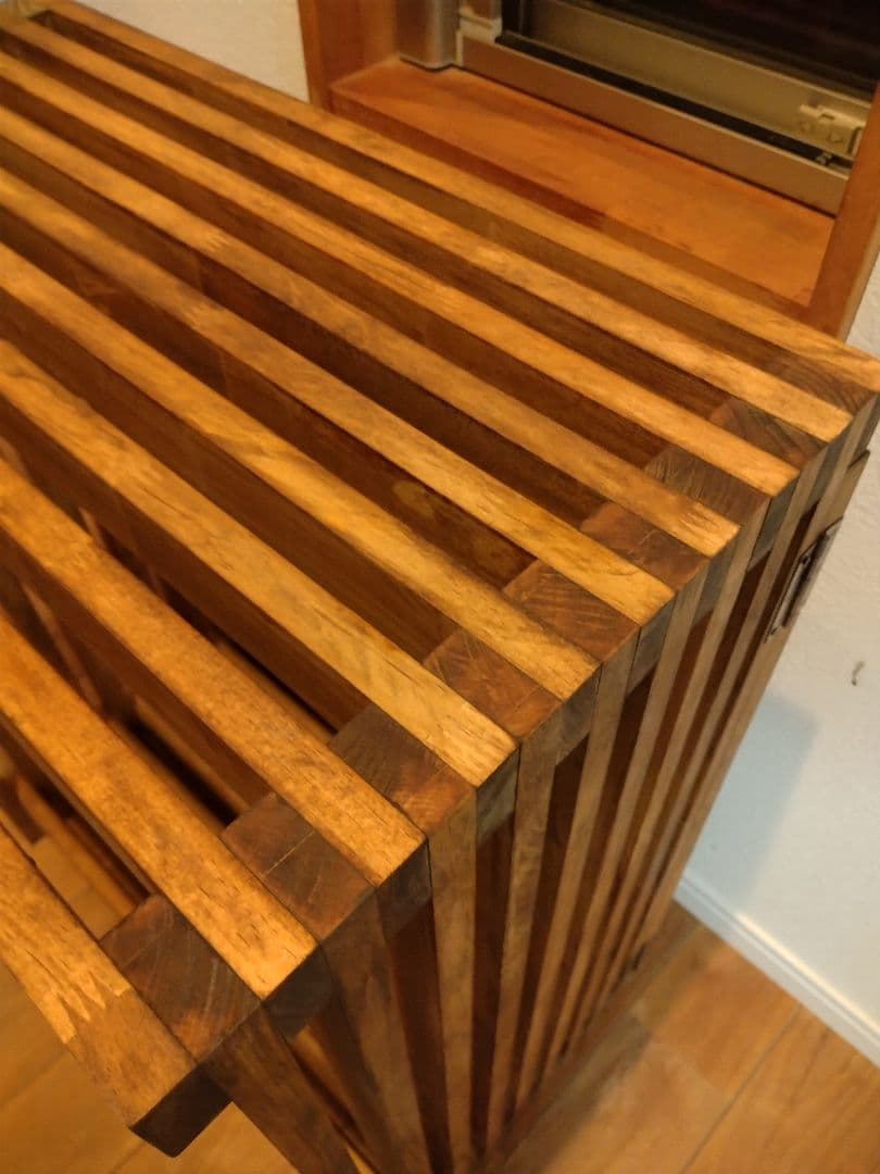 木製　ハンドメイド　オーダー　ワトコオイル　水槽台　アクアラック　ベンチシェルフ