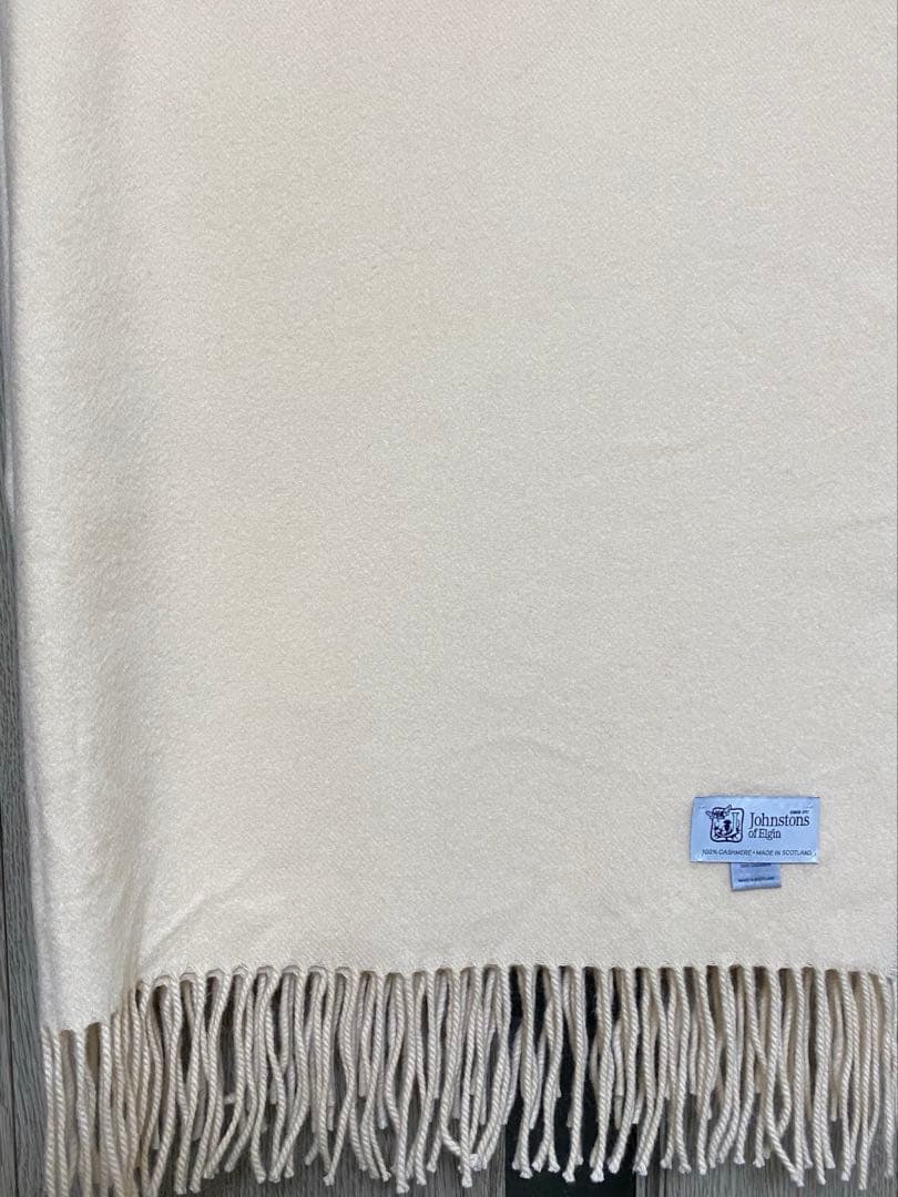 Johnstons OF ELGIN カシミヤ 大判 ストール クリーニング済